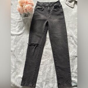 Cotton On Black Skinny Distressed Jeans